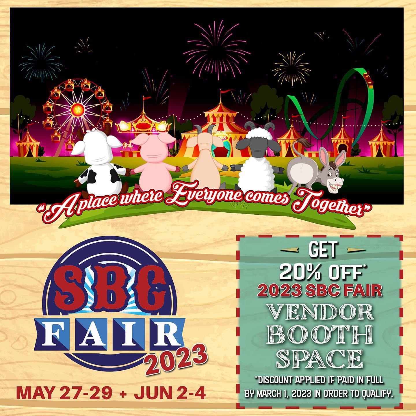 20 Off Vendor Fees at San Bernardino County Fair 2023 Shop Irwin